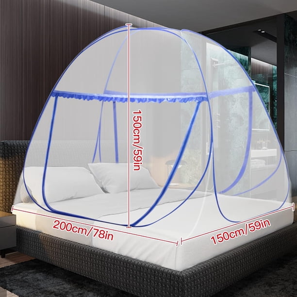 Pop Up Mosquito Net Tent, Anti-Mosquito Awning Elastic Steel Wire