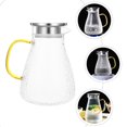 thumbnail image 6 of Mimosa Pitcher Glass Cold Water Jug with Lid 1 Gallon Iced Coffee Pitchers Decanter Desktop Accessories Tea Clear, 6 of 6