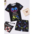thumbnail image 5 of WIBACKER 2-Piece Summer Pajamas for Kids Boys Game Console Short Sleeves Tee and Shorts Toddler Cool PJs Set Size 3-12Y, 5 of 14