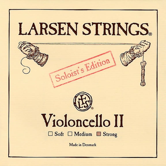 Larsen Strings Soloist Edition Cello D String 4/4 Size, Heavy Steel, Ball End