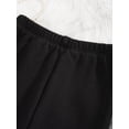 thumbnail image 5 of iEFiEL Kids Girls Solid Color Stirrup Leggings Fleece-Lined Gymnastics Ballet Dance Tights Yoga Pants Black 13-14, 5 of 7
