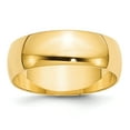 thumbnail image 1 of Bague Alliance Demi-Ronde Légère en Or Jaune 14k 7 mm Taille 8,5 Classique, 1 of 7