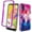 Stardust Galaxy, variant on Samsung Galaxy A01 Case, Rosebono Hybrid Dual-Layered IMD Design Graphic Purple Marble and Flower Anti-Scratch Drop Protection Skin Cover Shockproof Case for Samsung Galaxy A01