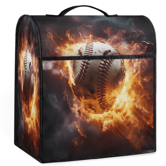 ADECORIVY Flame Baseball Stand Mixer Dust Cover with Top Handle for KitchenAid 6-8 Quart Bowl-Lift
