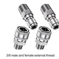 thumbnail image 3 of Stainless steel 3/8or1/4 pressure washer quick connect fitting set (Silver), 3 of 6
