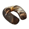 thumbnail image 2 of Xecao Funny Bald Eagle Print Memory Foam Cervical Neck Pillow Versatile U-Shaped Pillows for Home,Office,Camping,Travelling,Soft Washable Cover, 2 of 8