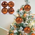 thumbnail image 4 of 4 Pieces Glitter Christmas Ball Ornaments, Rhinestone Sequin Christmas Decorations, Hanging Plastic Balls for Xmas Trees Wedding Party Holiday Decorations(3.15inches,Gold), 4 of 5
