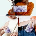 thumbnail image 4 of Compatible with iPhone 15 Plus Wallet Case for Women Girls, Garden Flower Pattern Design PU Leather Flip Cover with Card Holder Kickstand Wrist Strap Protective Phone Case, Purple Flower, 4 of 9