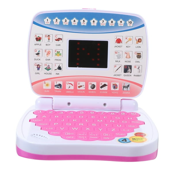 KAKOWELY Computadora portátil con pantalla LED para niños, juguete educativo para aprender.