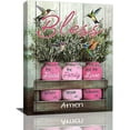 thumbnail image 1 of Kitchen Bless Wall Art Farmhouse Hummingbird Kitchen Wall Decor Rustic Pictures Canvas Print Painting Modern Home Framed Artwork For Dining Room 12"X16", 1 of 6
