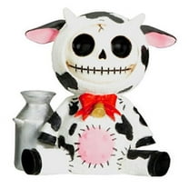 SUMMIT COLLECTION Furrybones Moo Moo Signature Skeleton in Dairy Cow Costume with Tin Milk Can