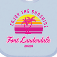 thumbnail image 4 of Inktastic Summer Enjoy the Sunshine Fort Lauderdale Florida in Pink Boys or Girls Baby Bib, 4 of 4