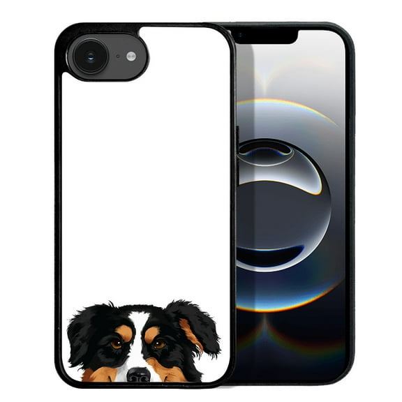 WIRESTER Shockproof Soft Rubber Cover Case for Apple iPhone 16e 6.1" 2025, Animal Black Tricolor Aussie Australian Shepherd Dog