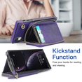 thumbnail image 3 of Funda tipo cartera para iPhone XR con tarjetero y correa para el hombro para mujer, 3 of 5