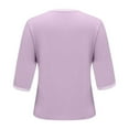 thumbnail image 5 of SNOWSONG Clearance! 3/4 Sleeve Tops for Women, Women's Knit Tops Casual Crew Neck Loose Trendy Blouses T Shirts, Womens Fall Tops, Blouses for Women Purple XL, 5 of 6