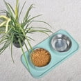 thumbnail image 4 of Pet Dog Bowl 2 Stainless Steel Dog Bowl, Non-Slip Non-Slip Bottom + Food Feeding Bowl, Used For Feeding Small, Medium And Large Dogs, Cats And Puppies, 4 of 4