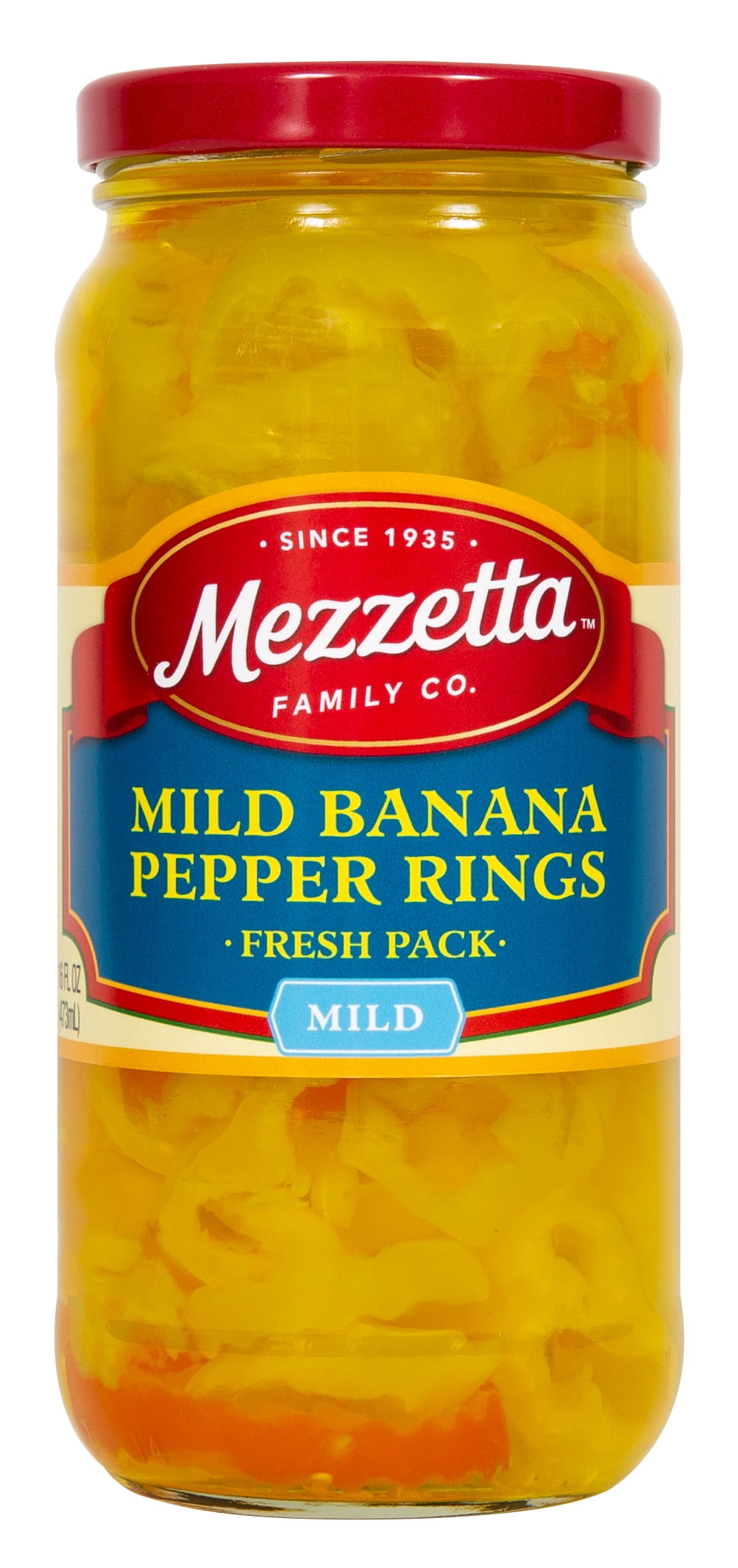 Mezzetta Mild Banana Pepper Rings Fresh Pack, 16 fl oz