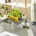 thumbnail image 5 of Luoshdecor Plastic Fruit Bowl,Round Pedestal Decorative Bowl for Home Decor,Clear Storage Basket for Fruit,Salad, Vegetables, 5 of 6