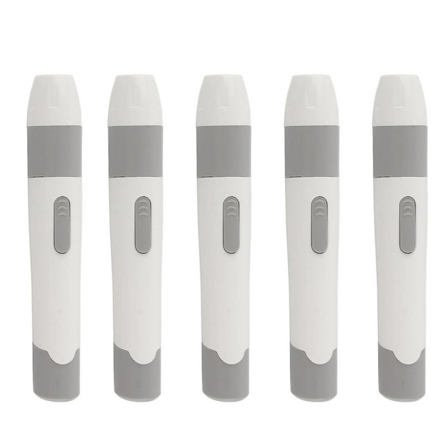 Lot de 5 stylos autopiqueurs portables pour la surveillance de la glycémie, minimisant la douleur