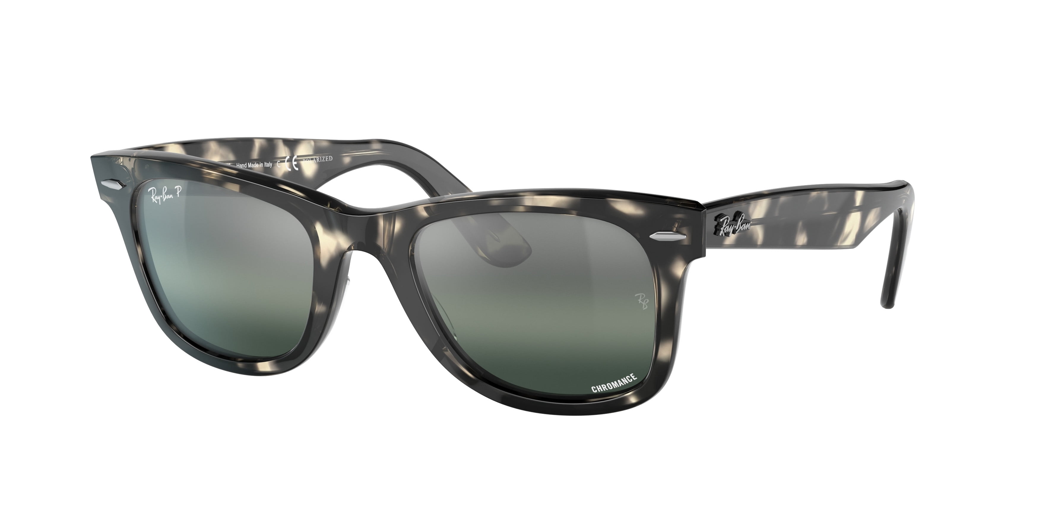 Ray Ban RB2140 Wayfarer 902/58 50, Tortoise/Green Polarized, Size