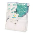 thumbnail image 5 of Spasilk Hooded Towel Set for Babies, Soft Terry Towel Set, Muslin Printed Hood, Pack of 2, Green Dots, 5 of 8