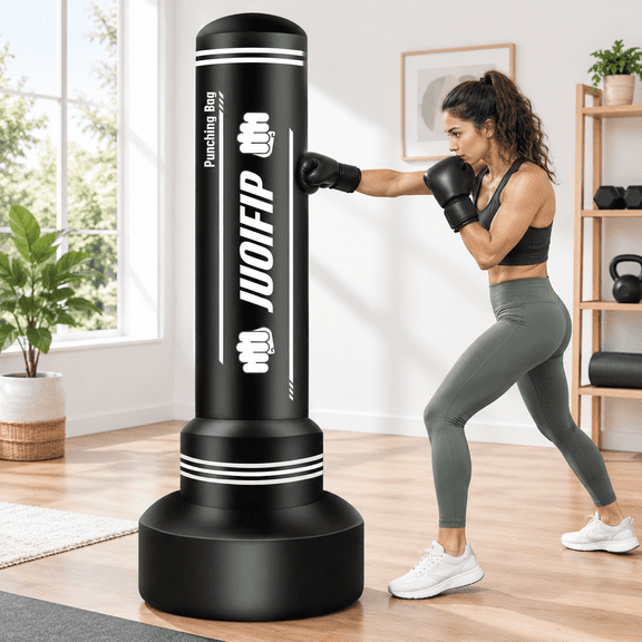 Standing Heavy Punching Bag for Adult and Teen Boxing, MMA, and Fitness