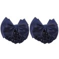 thumbnail image 1 of 2 Pcs Filet à Cheveux Nœud Chignon Professionnel pour Femmes Chignon pour Employée de Banque, 1 of 9