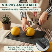 Kikcoin 3-Piece Plastic Large Cutting Boards Set for Kitchen, Chopping Board with Non-slip Feet and Juice Grooves