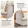 thumbnail image 6 of Leumius 47.2" Oversized Accent Chair with Dual-Port Charging,Modern Chenille Single Sofa with Throw Pillowsand Deep Wide Seat,Upholstered Armchair for Living Room&Apartment,White, 6 of 11