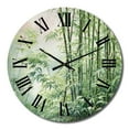 thumbnail image 2 of Designart "Bamboo love Dream III" Floral Oversized Wall Clock, 2 of 5