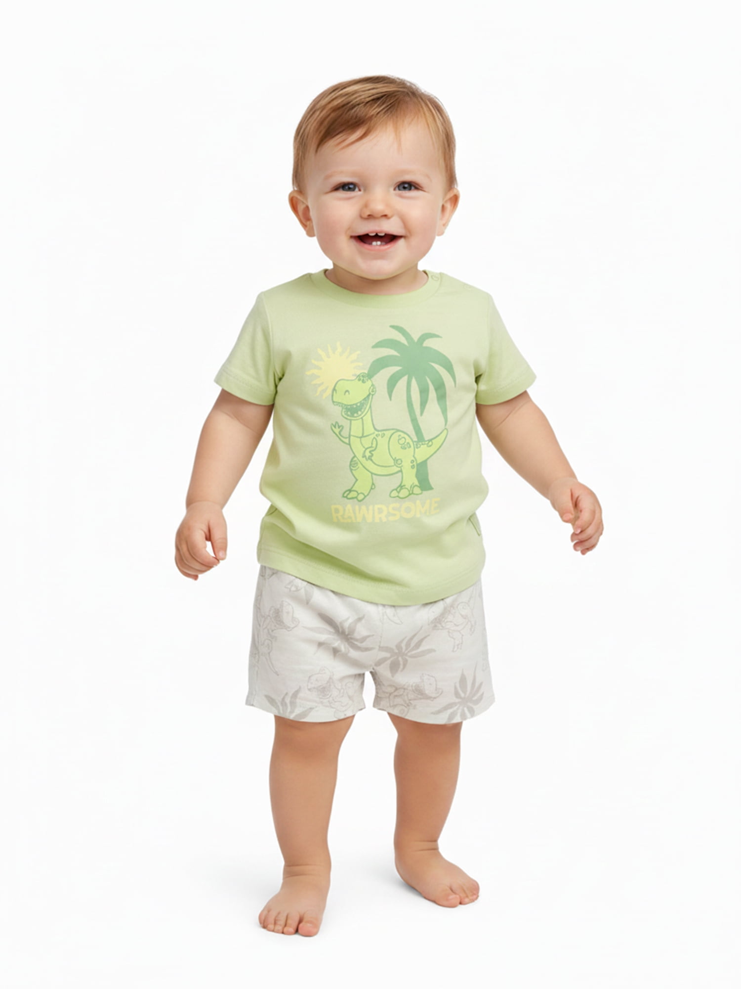 Toy Story Baby Boys Rex Outfit Set, 3-Piece, Sizes 0M-24M