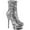 Silver/Silver Chrome Sequin Synthetic, variant on Women's Pleaser Blondie R-1009 Platform Bootie