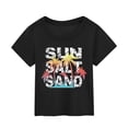 thumbnail image 3 of TSADFHJI Girls Tops Size 14-16 Dressy Winter Girls Tee Summer Coconut Tree Sunset Beach Top Hawaii Vacation Short Sleeve Tropical Shirts for Girl, 3 of 4