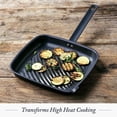 thumbnail image 5 of 11" Pre-Seasoned Carbon Steel Square Grill Pan, Lightweight Nonstick Cast Iron Alternative, High-Heat Skillet for Grilling & Cooking, 5 of 7