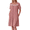 Gray Purple, variant on EKOUAER Women Zipper Robe Short Sleeves House Coat Zipper Front Bathrobe Sleepwear with Pockets Housecoat Nightgown