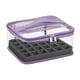 thumbnail image 3 of Organizador de esmaltes de uñas con capacidad para 30 frascos. Estuche de transporte versátil. Organizador de maquillaje para lápiz labial y pinceles. Violeta, 3 of 8