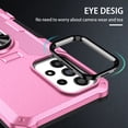 thumbnail image 5 of Compatible for Samsung Galaxy S22 Ultra Case with Kickstand & Slide Camera Cover, Built-in 360° Rotate Ring Stand Magnetic Car Military Grade Shockproof Phone Cover Case,Pink, 5 of 10