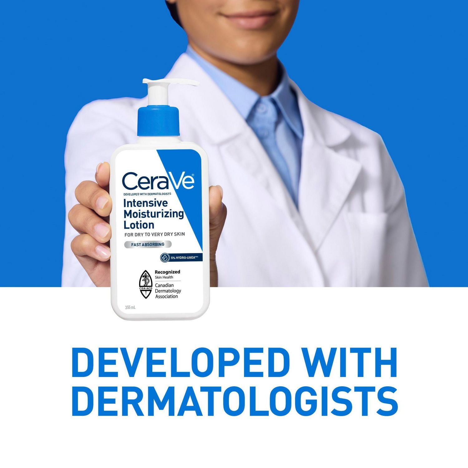 CeraVe Lotion Hydratante Intensive, Lotion avec 5 % Hydro-Urée pour Peau Sèche et Démangeaisons, 355 ml