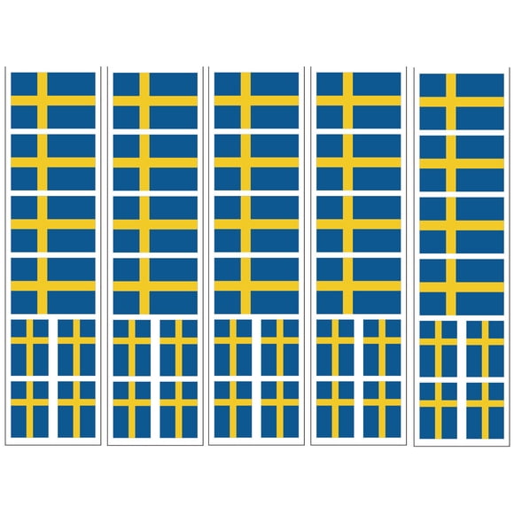 Stickers PremiumTT Bandera de Suecia 40 calcomanías removibles