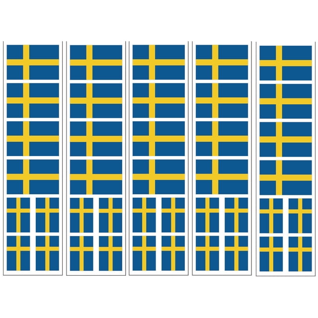 Stickers PremiumTT Bandera de Suecia 40 calcomanías removibles