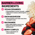 thumbnail image 6 of Pacifica Berry Dewy Barrier Support Serum For All Skin Types - Ceramide and Niacinamide Face Serum, Lightweight Gel Texture, Non-Comedogenic, Vegan and Cruelty-Free, 1 fl.oz, 6 of 13