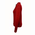 thumbnail image 2 of MORTTIC Women's Fashion Lapel Collar Zip-Up Long Sleeve Top Solid Color Stretchy Knit Blouse for Spring/Fall, 2 of 4