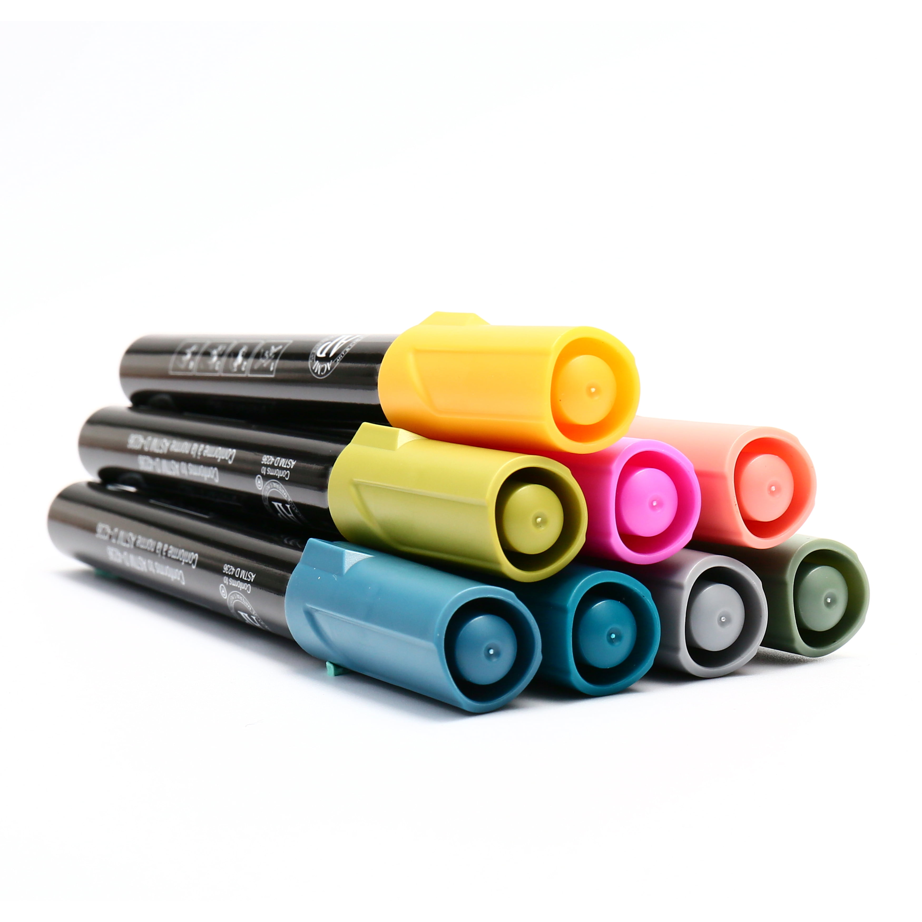 Artist's Loft Acrylic Paint Marker Set - 2mm Tip - Water-Based, Alcohol-Free, Quick-Dry Ink - Works on Glass, Wood, Metal, Ceramic, and Plastic Surfaces, 6 Pack