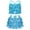 Light Blue, variant on Kids Girls Crop Top with Culottes Skirt Sequins Jazz Latin Dancewear Modern Dance Dress Hot Pink 12