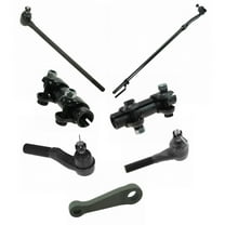 TRQ Front Pitman Arm Tie Rods & Adjusting Sleeves Steering Kit for Ford Pickup Fits select: 1980-1996 FORD F150, 1982-1986 FORD F250