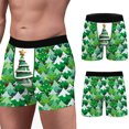 thumbnail image 2 of Odeerbi Rollback Mens Underwear Seamless Boxer Briefs Christmas Digital Printing Breathable Close Fitting Underpants Comfortable Boxers Green, 2 of 7