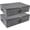 Black Gray,2pcs, variant on iwill CREATE PRO Under Bed Storage Container, Underbed Shoe Storage Organizer Box with Lid,Dark Gray