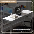 thumbnail image 6 of Miniyam Twin Size Daybed with LED Lights, Desk, Charging Station, Storage Drawers, Shelves and Flip-Up Headboard for Teens, White, 6 of 7