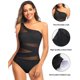 thumbnail image 3 of Diagonal mesh plus fat one-piece bikini, 3 of 8