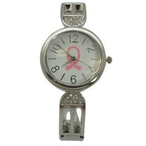 OLIVIA PRATT BREAST CANCER AWARENESS RIBBON BANGLE WATCH